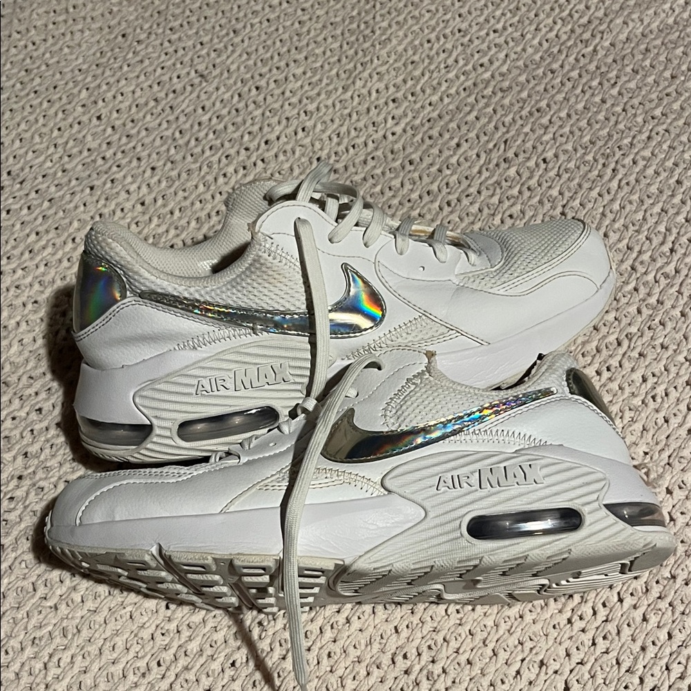 Nike Air Max White with Holographic Swoosh